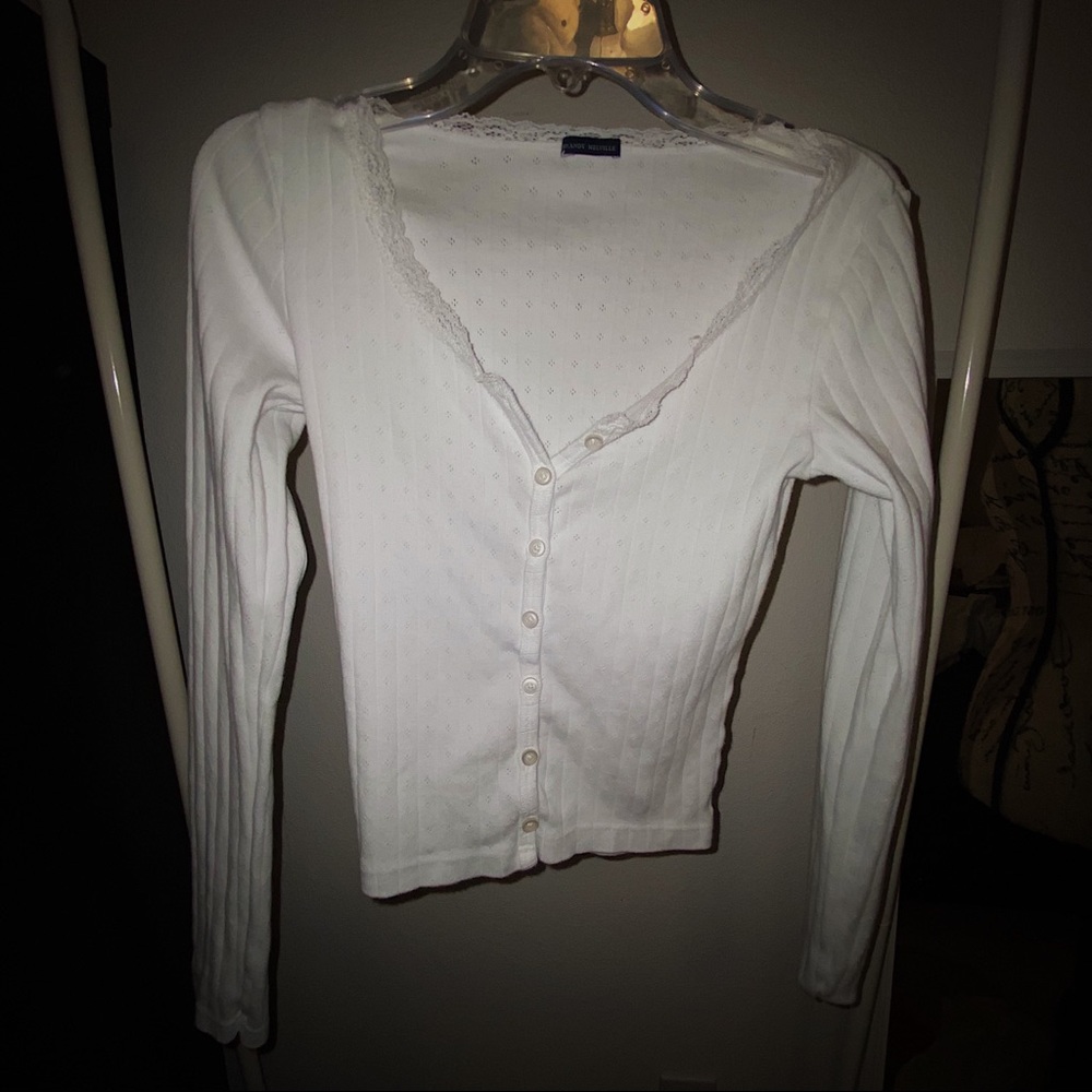 Brandy Melville Long Sleeve Lace button you